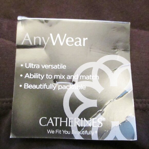 NWT Catherines AnyWear Womens Brown Pull On Slim Leg Pants Pockets Size 3X-26/28 - Picture 8 of 14